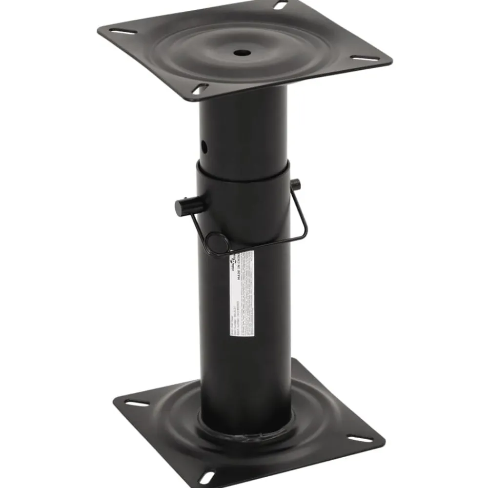 vidaXL Asiento de barco con pedestal altura ajustable 360° giratorio Blanco y negro Online