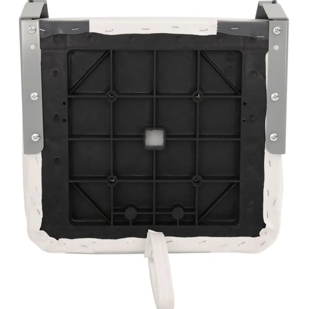 vidaXL Asiento de barco con pedestal altura ajustable 360° giratorio Blanco y negro Online