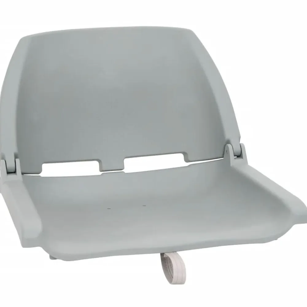vidaXL Asiento de barco con pedestal altura ajustable 360° giratorio Gris Clearance