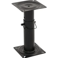 vidaXL Asiento de barco con pedestal altura ajustable 360° giratorio Gris Clearance