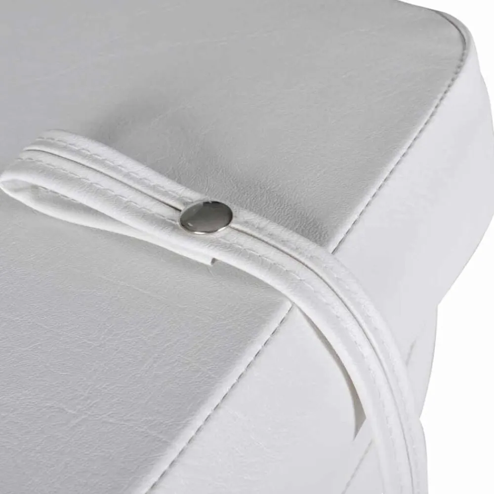 vidaXL Asiento de barco respaldo plegable cojín azul blanco 41x36x48cm Azul y blanco Discount