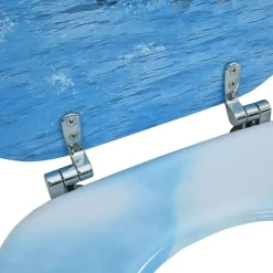 vidaXL Fontanería-Asiento de inodoro con tapa MDF diseño de pingüinos
