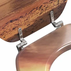 vidaXL Fontanería-Asiento de inodoro de cierre suave Naranja 44 x 38 cm