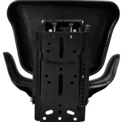 vidaXL Jardín-Asiento de tractor con suspensión negro