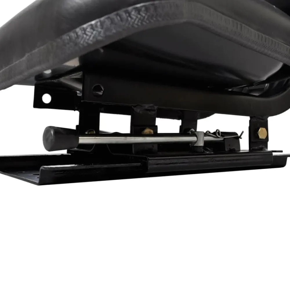 vidaXL Asiento de tractor con respaldo negro Clearance
