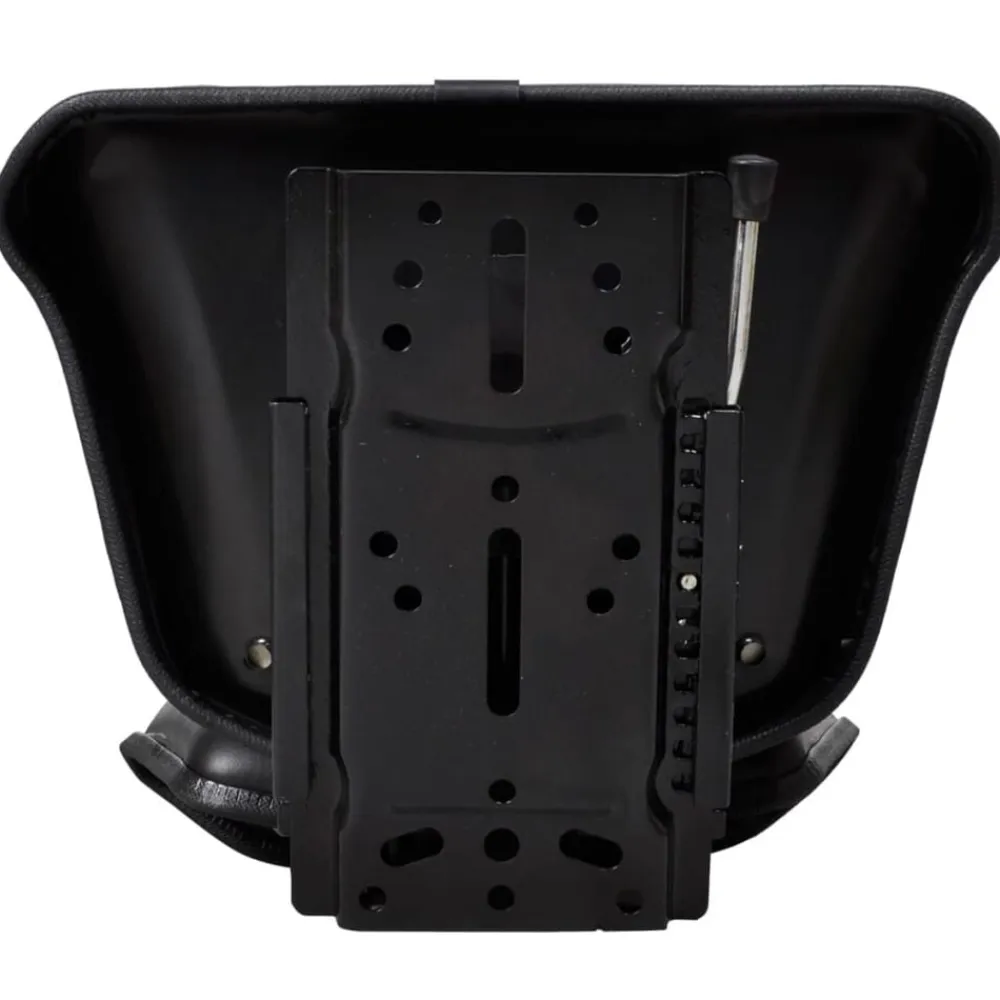 vidaXL Asiento de tractor con respaldo negro Clearance
