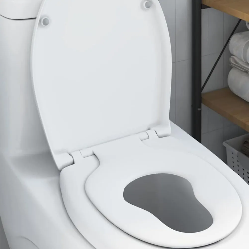 vidaXL Asiento de WC 47 x 37 x 4 cm Duroplast White