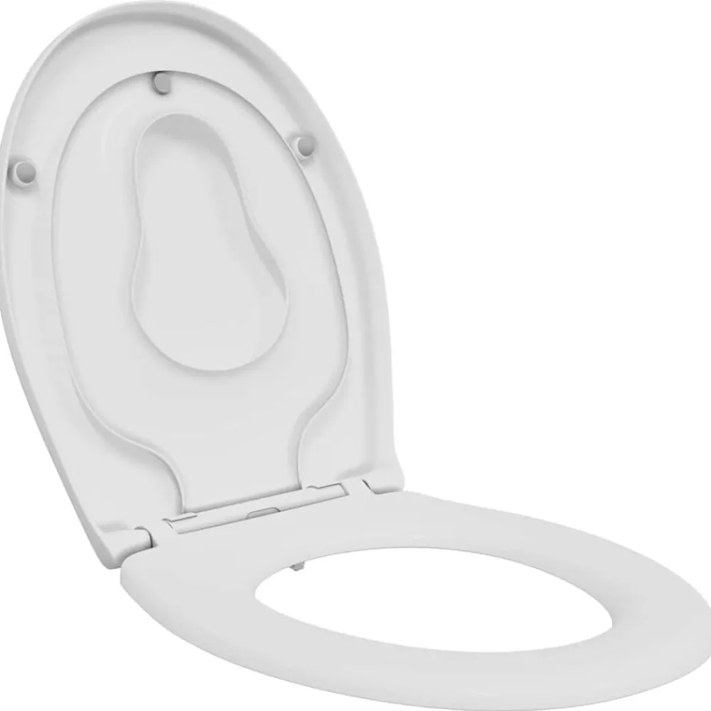 vidaXL Asiento de WC 47 x 37 x 4 cm Duroplast White