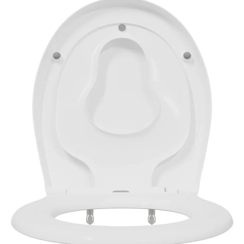 vidaXL Asiento de WC 47 x 37 x 4 cm Duroplast White