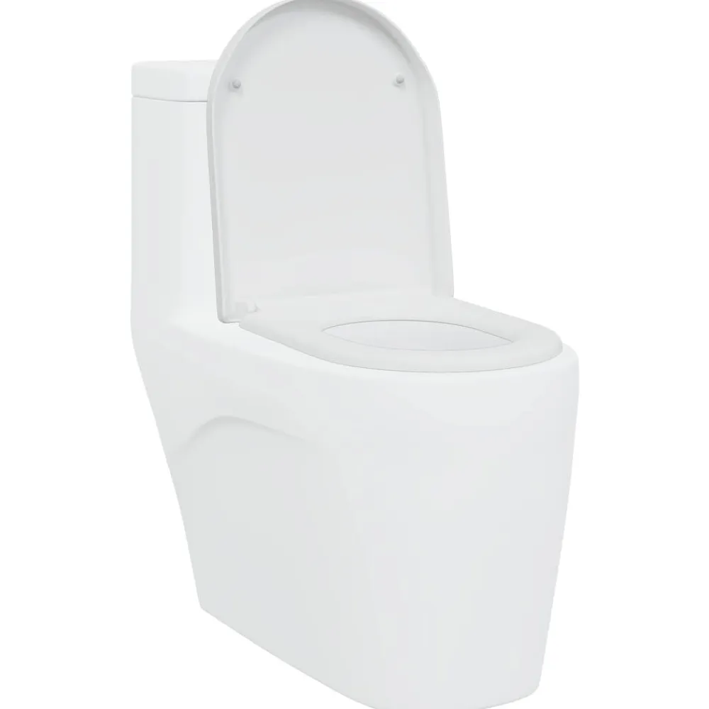 vidaXL Fontanería-Asiento de WC 49 x 36 x 4 cm Duroplast