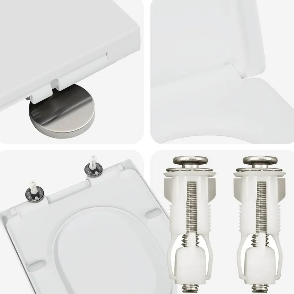 vidaXL Fontanería-Asiento de WC 49 x 36 x 4 cm Duroplast