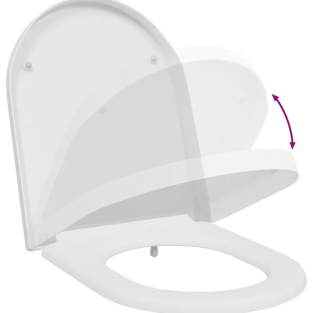 vidaXL Fontanería-Asiento de WC 49 x 36 x 4 cm Duroplast