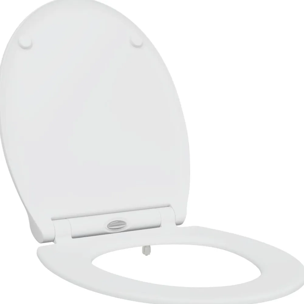 vidaXL Fontanería-Asiento de WC 47 x 37,5 x 3,8 cm Duroplast
