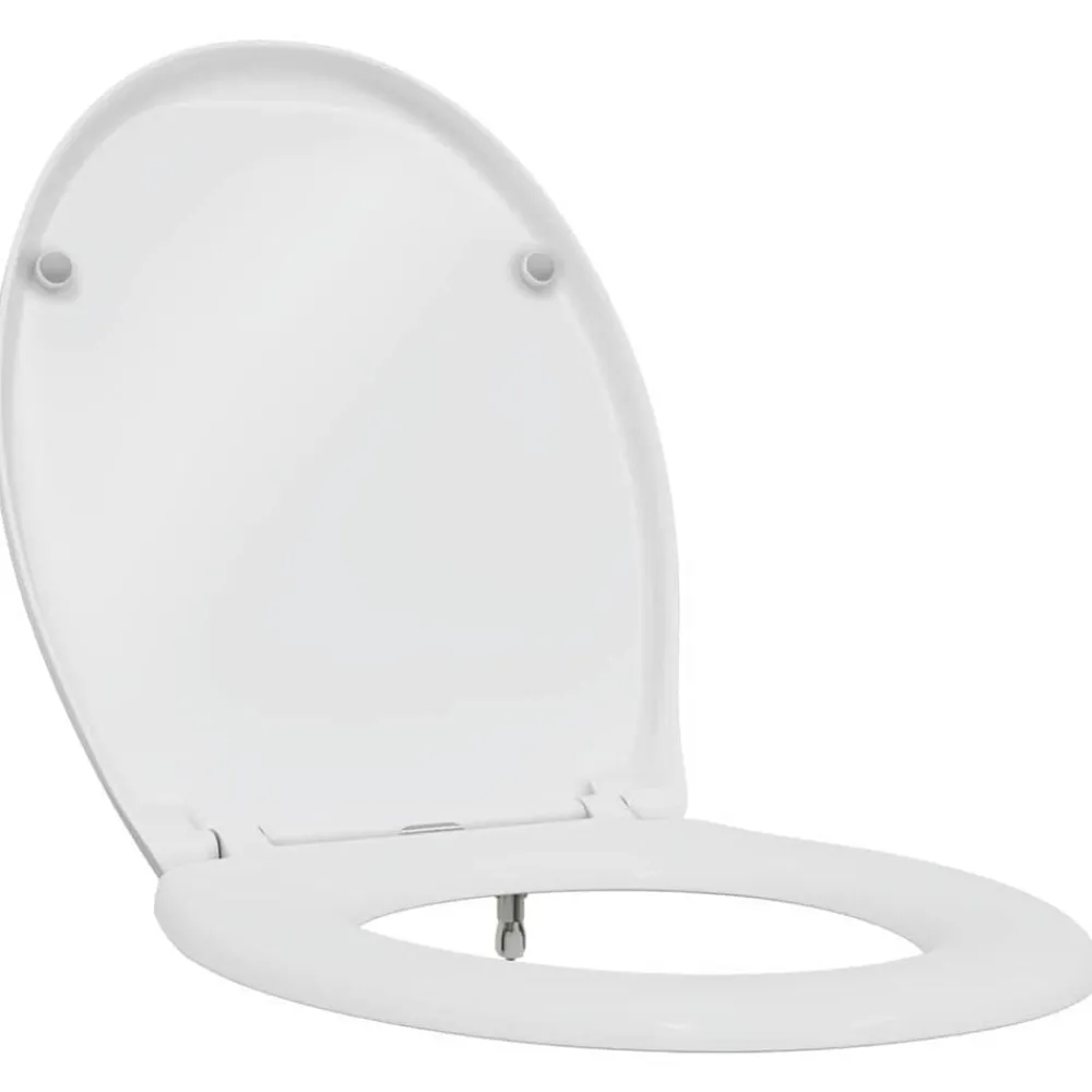 vidaXL Asiento de WC 47 x 37 x 4 cm Duroplast White