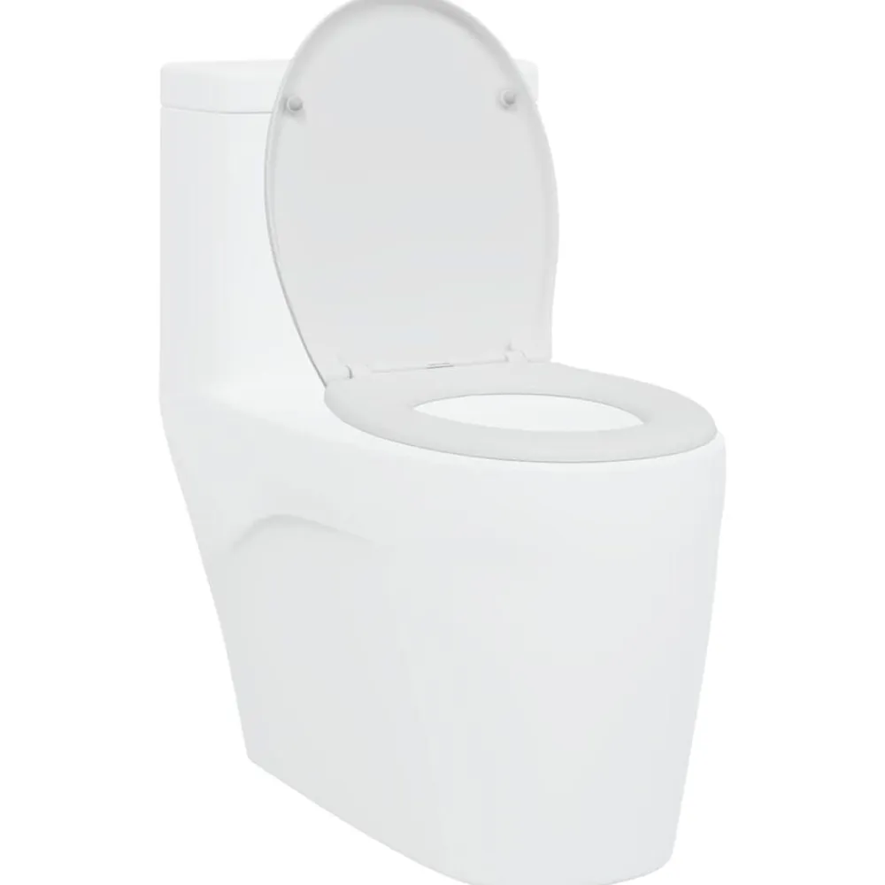 vidaXL Asiento de WC 47 x 37 x 4 cm Duroplast White