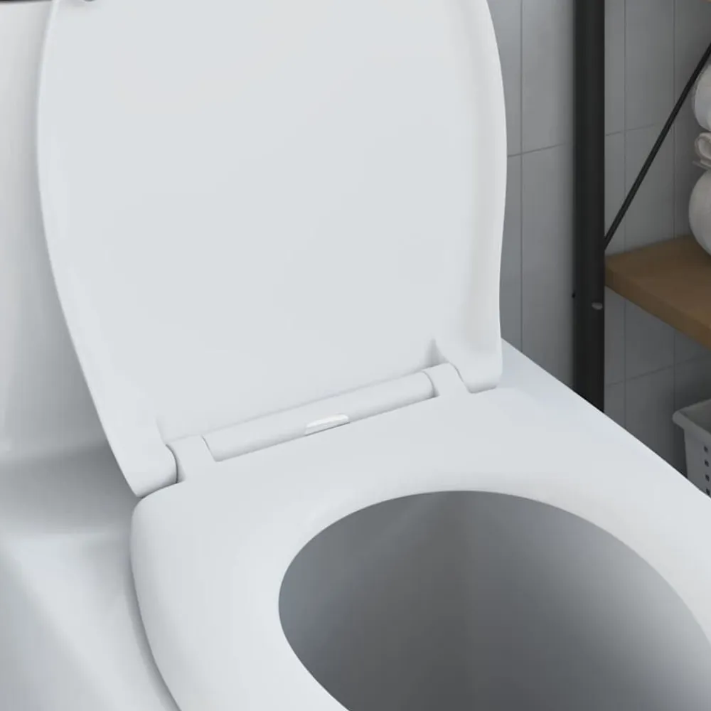 vidaXL Asiento de WC 47 x 37 x 4 cm Duroplast White