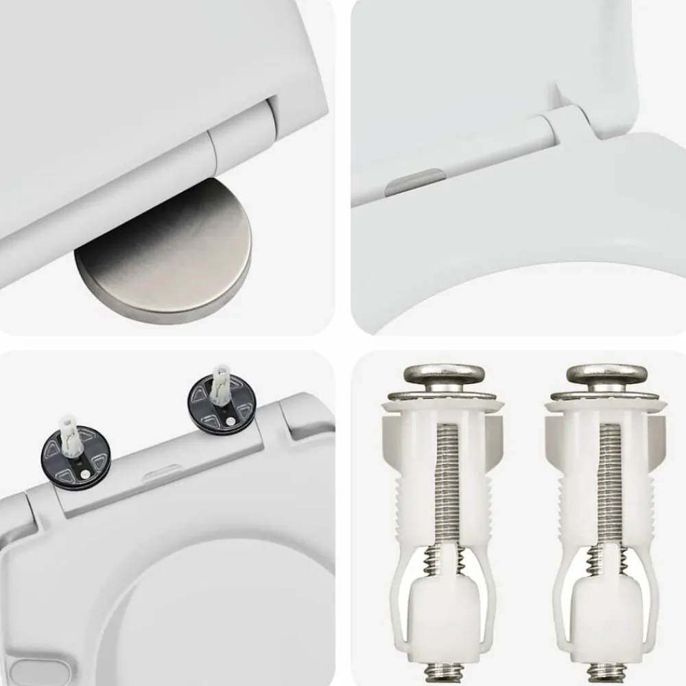 vidaXL Asiento de WC 47 x 37 x 4 cm Duroplast White
