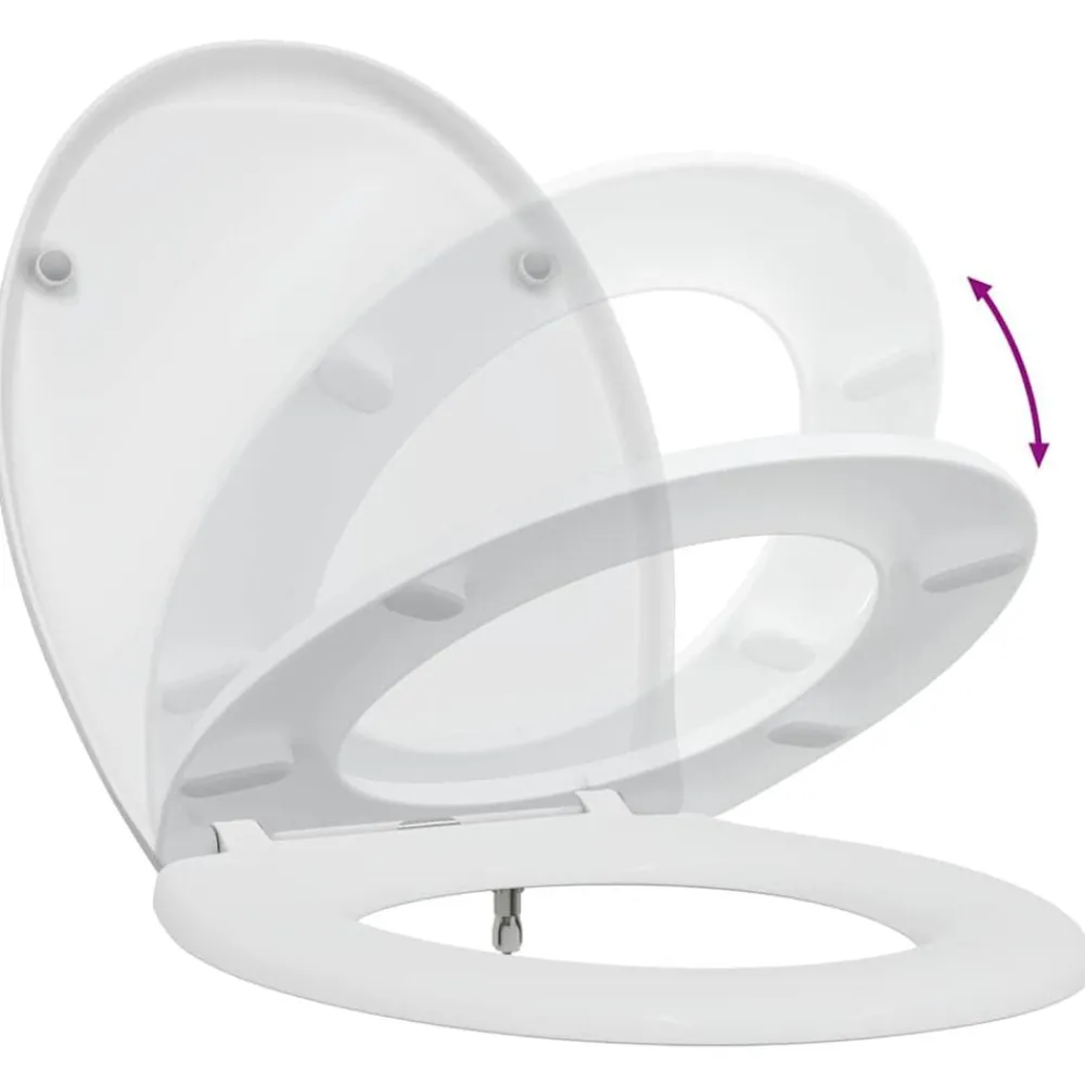 vidaXL Asiento de WC 47 x 37 x 4 cm Duroplast White
