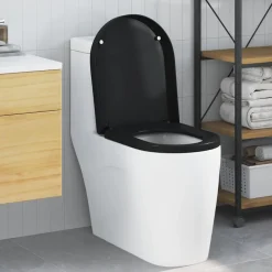 vidaXL Asiento de WC Ajustable 48 x 36,5 x 4,5 cm Polipropileno Negro Best