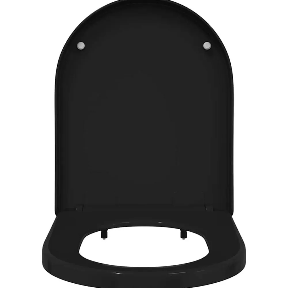 vidaXL Asiento de WC Ajustable 48 x 36,5 x 4,5 cm Polipropileno Negro Best