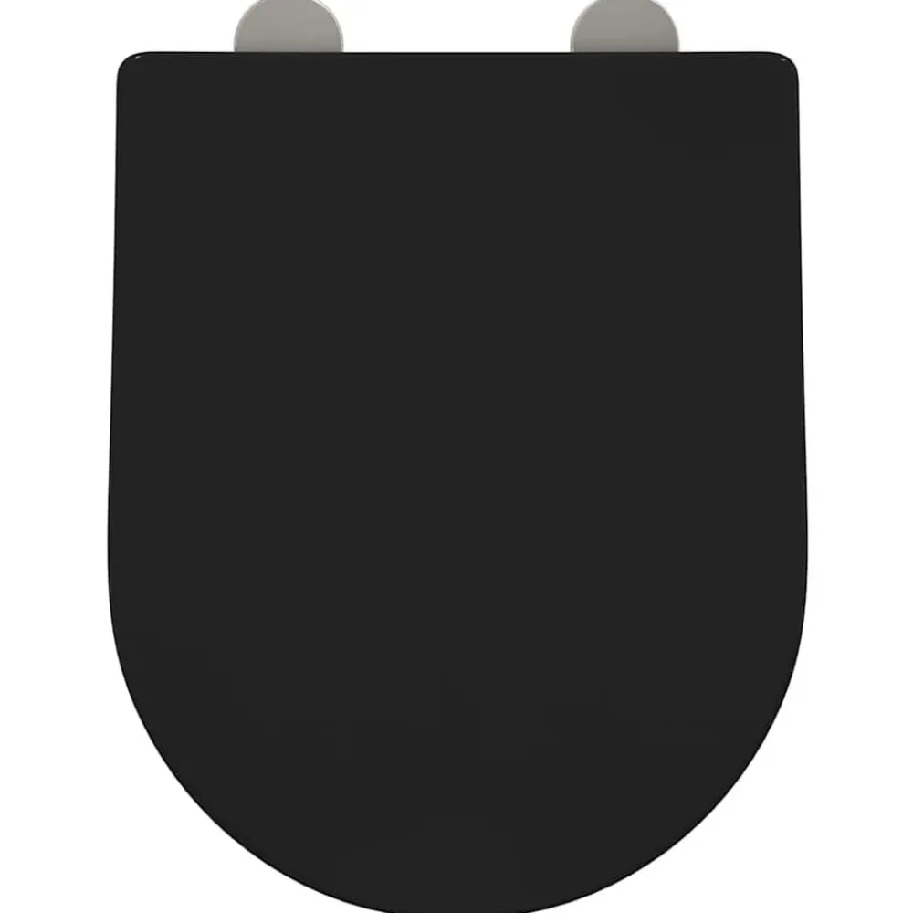 vidaXL Asiento de WC Ajustable 48 x 36,5 x 4,5 cm Polipropileno Negro Best