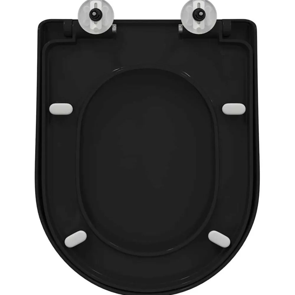 vidaXL Asiento de WC Ajustable 48 x 36,5 x 4,5 cm Polipropileno Negro Best