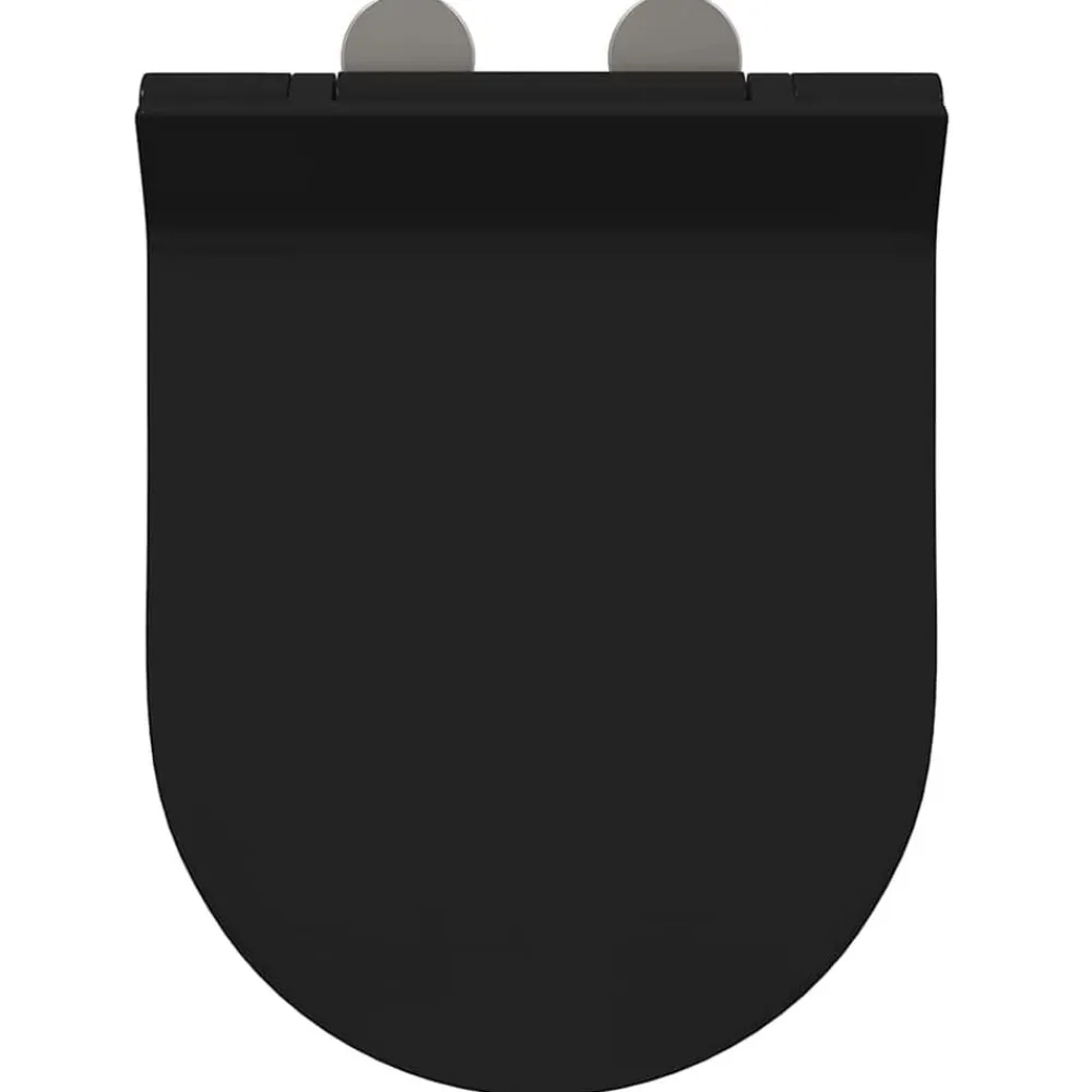 vidaXL Asiento de WC Ajustable 50 x 36,5 x 5 cm Polipropileno Negro Online