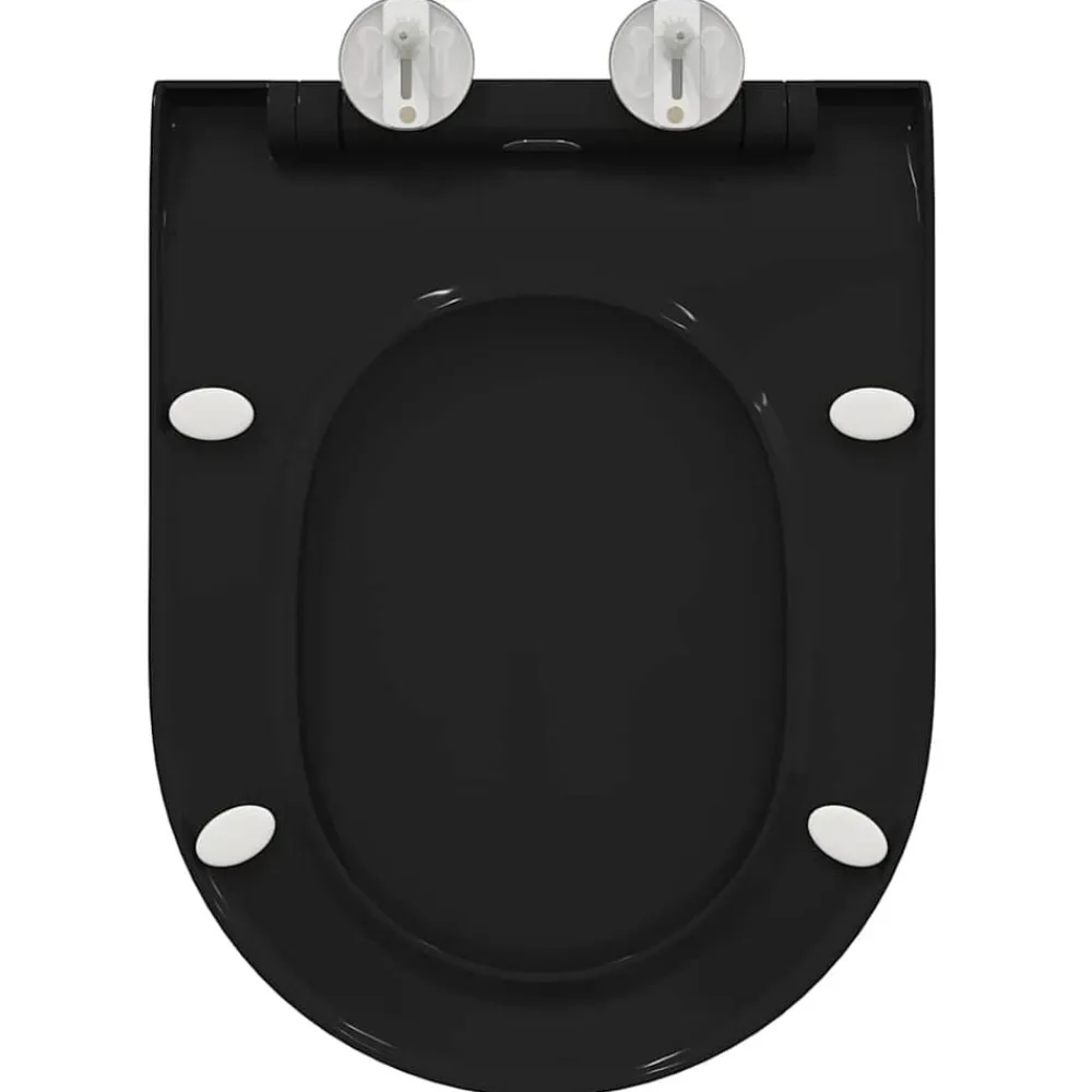 vidaXL Asiento de WC Ajustable 50 x 36,5 x 5 cm Polipropileno Negro Online