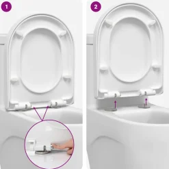 vidaXL Asiento de WC Ajustable 48 x 36,5 x 4,5 cm Polipropileno White Discount