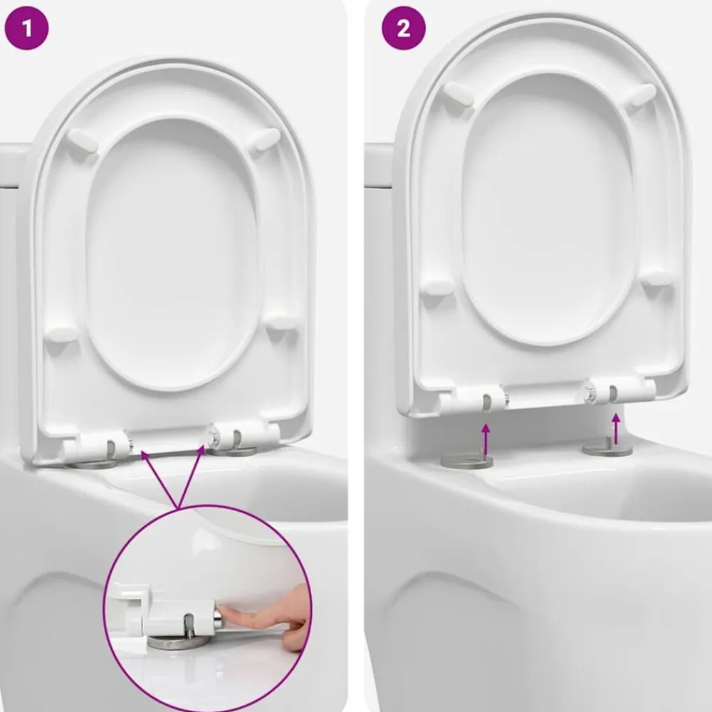 vidaXL Asiento de WC Ajustable 48 x 36,5 x 4,5 cm Polipropileno White Discount