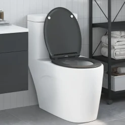 vidaXL Fontanería-Asiento de WC 47 x 37,5 x 3,8 cm Duroplast