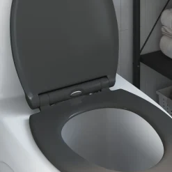 vidaXL Fontanería-Asiento de WC 47 x 37,5 x 3,8 cm Duroplast
