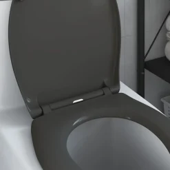 vidaXL Fontanería-Asiento de WC 47 x 37 x 4 cm Duroplast