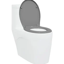 vidaXL Asiento de WC 47 x 37 x 4 cm Duroplast Gris Hot
