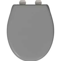 vidaXL Asiento de WC 47 x 37 x 4 cm Duroplast Gris Hot