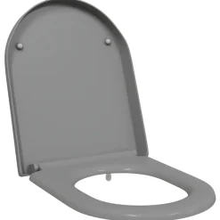 vidaXL Asiento de WC 49 x 36 x 4 cm Duroplast Gris Discount