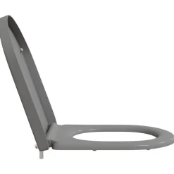 vidaXL Asiento de WC 49 x 36 x 4 cm Duroplast Gris Discount