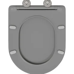 vidaXL Asiento de WC 47 x 36 x 3,4 cm Duroplast Gris Outlet