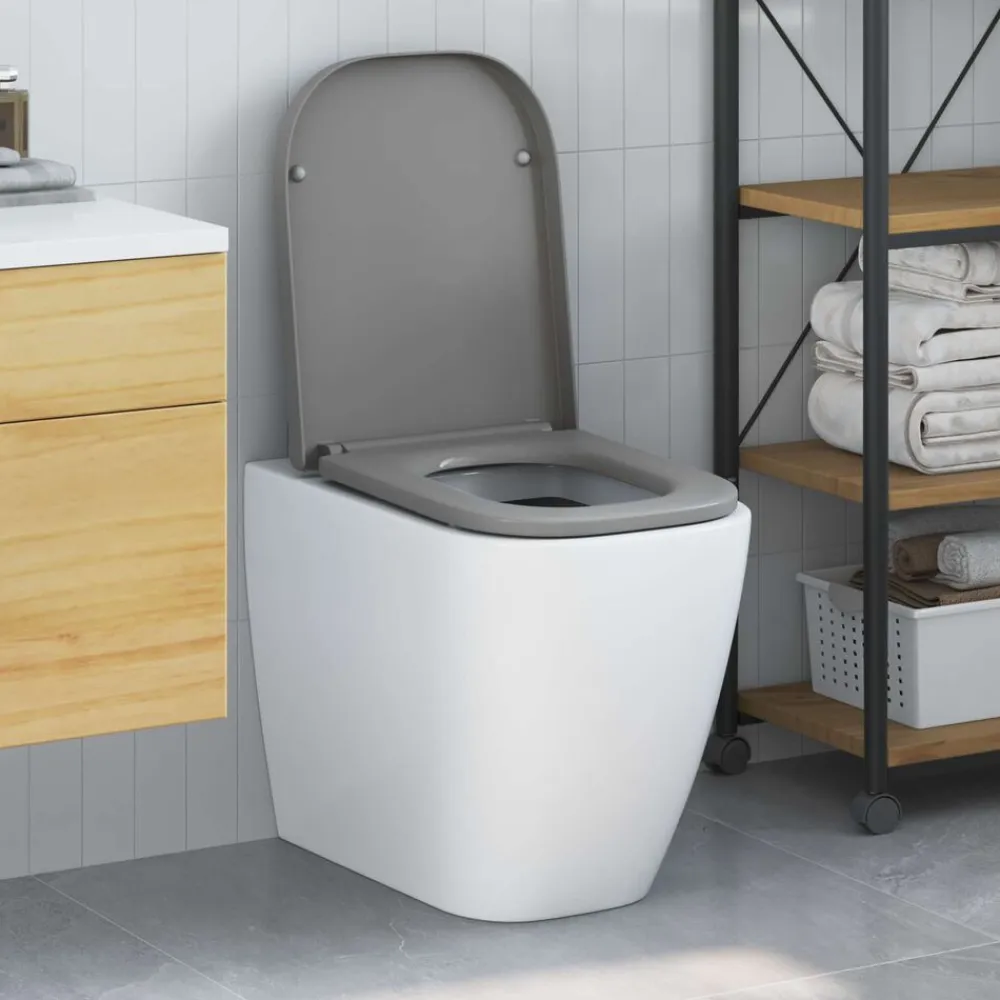 vidaXL Fontanería-Asiento de WC 47,5 x 35 x 3,6 cm Duroplast