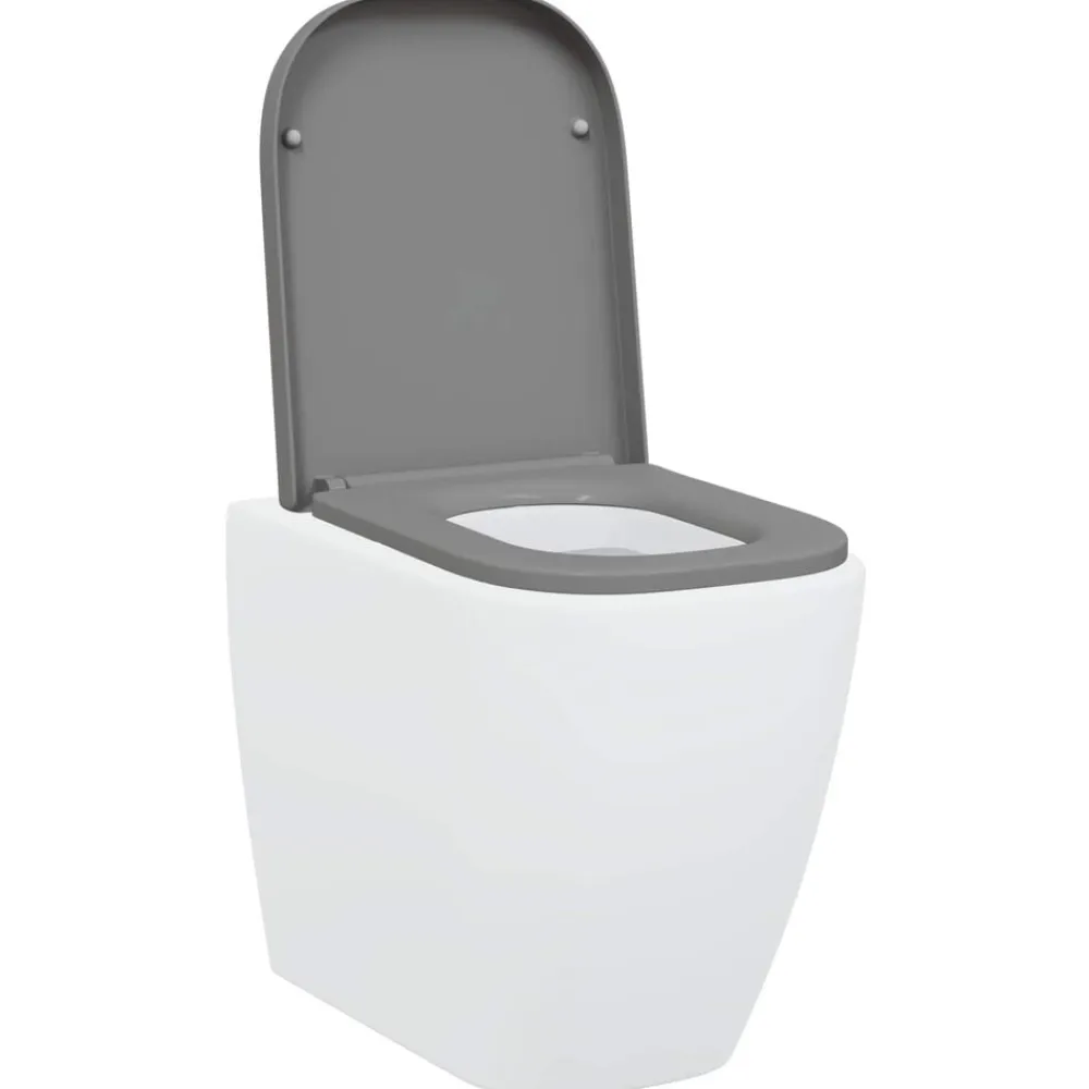 vidaXL Fontanería-Asiento de WC 47,5 x 35 x 3,6 cm Duroplast