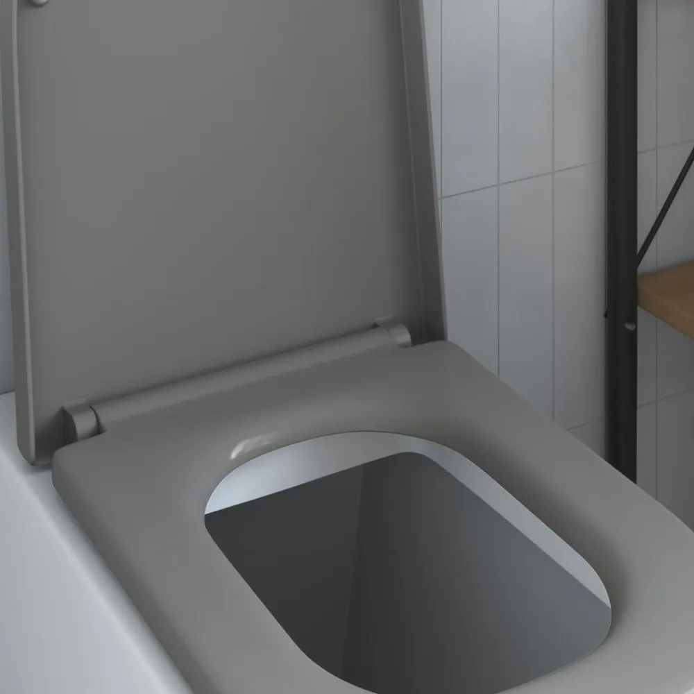 vidaXL Fontanería-Asiento de WC 47,5 x 35 x 3,6 cm Duroplast