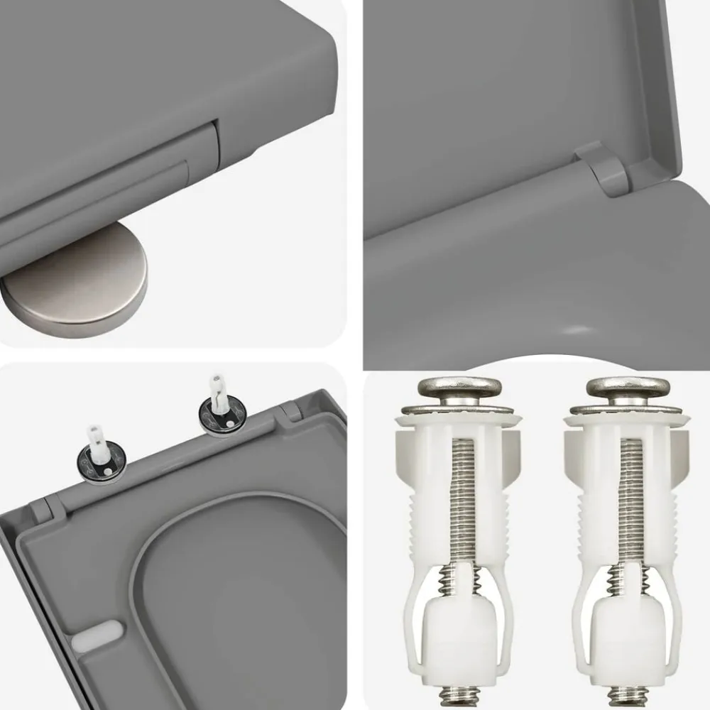 vidaXL Fontanería-Asiento de WC 47,5 x 35 x 3,6 cm Duroplast