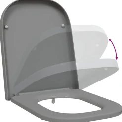 vidaXL Fontanería-Asiento de WC 47,5 x 35 x 3,6 cm Duroplast