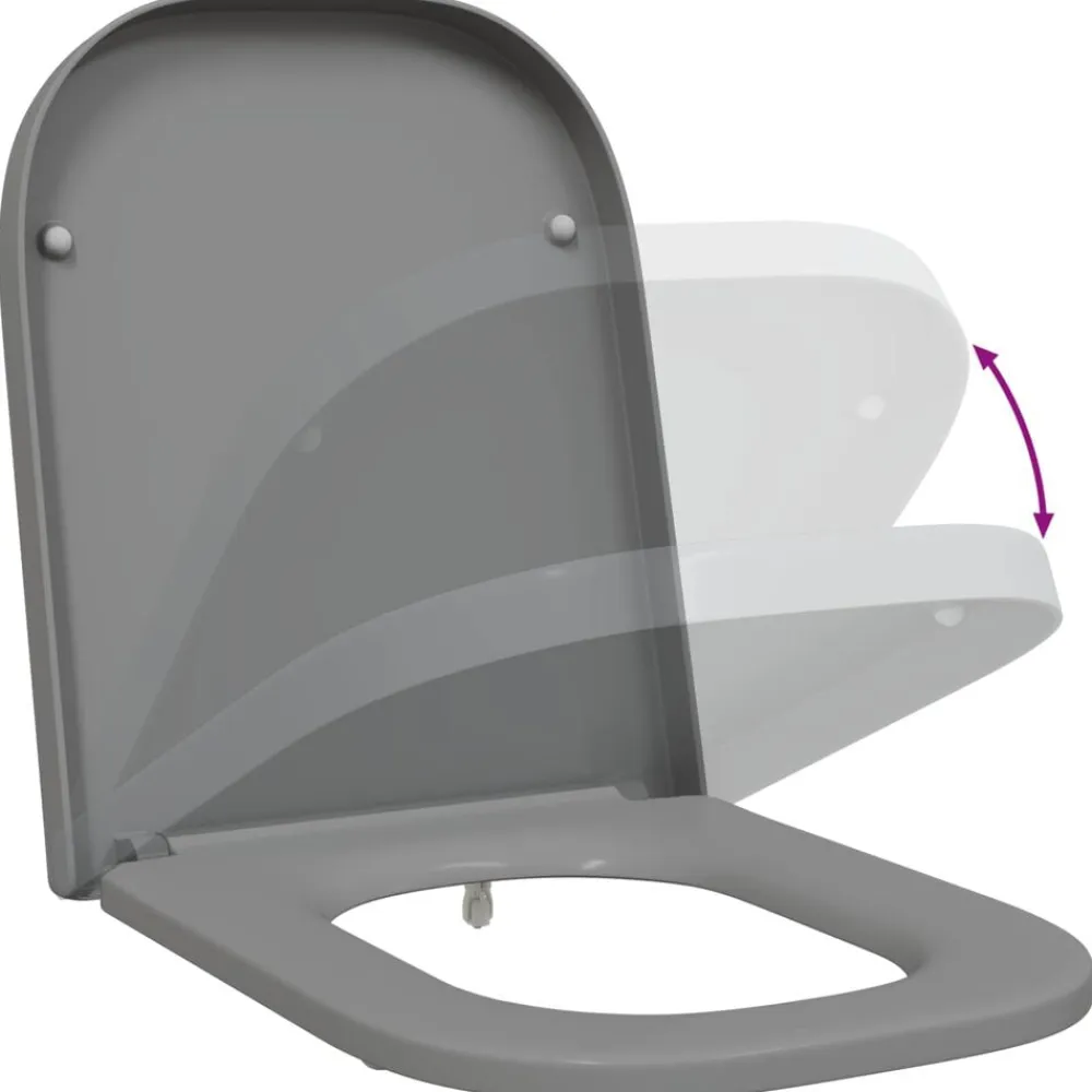 vidaXL Fontanería-Asiento de WC 47,5 x 35 x 3,6 cm Duroplast
