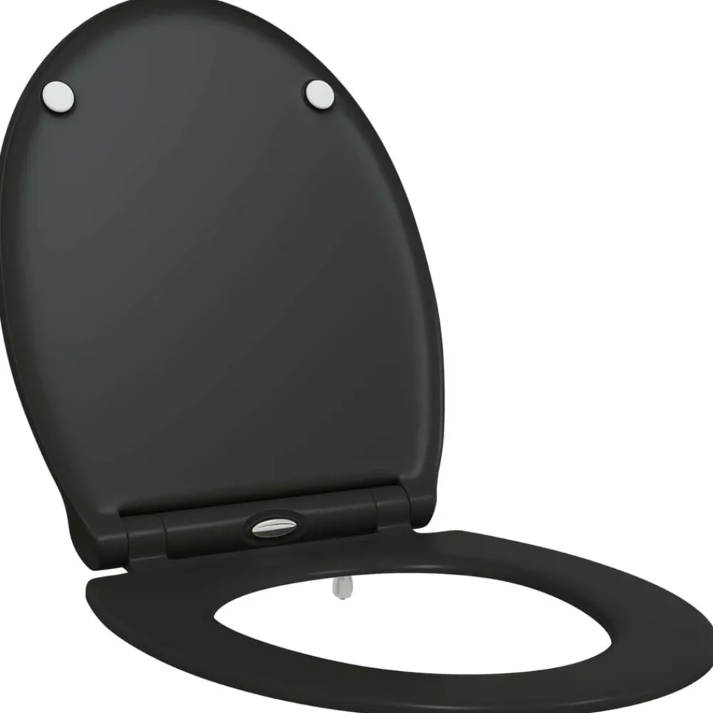 vidaXL Fontanería-Asiento de WC 47 x 37,5 x 3,8 cm Duroplast