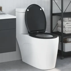 vidaXL Fontanería-Asiento de WC 47 x 37,5 x 3,8 cm Duroplast