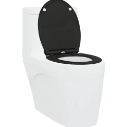 vidaXL Fontanería-Asiento de WC 47 x 37,5 x 3,8 cm Duroplast