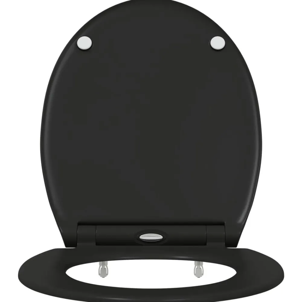 vidaXL Fontanería-Asiento de WC 47 x 37,5 x 3,8 cm Duroplast