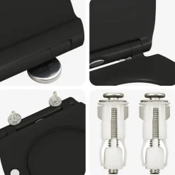 vidaXL Fontanería-Asiento de WC 47 x 37,5 x 3,8 cm Duroplast