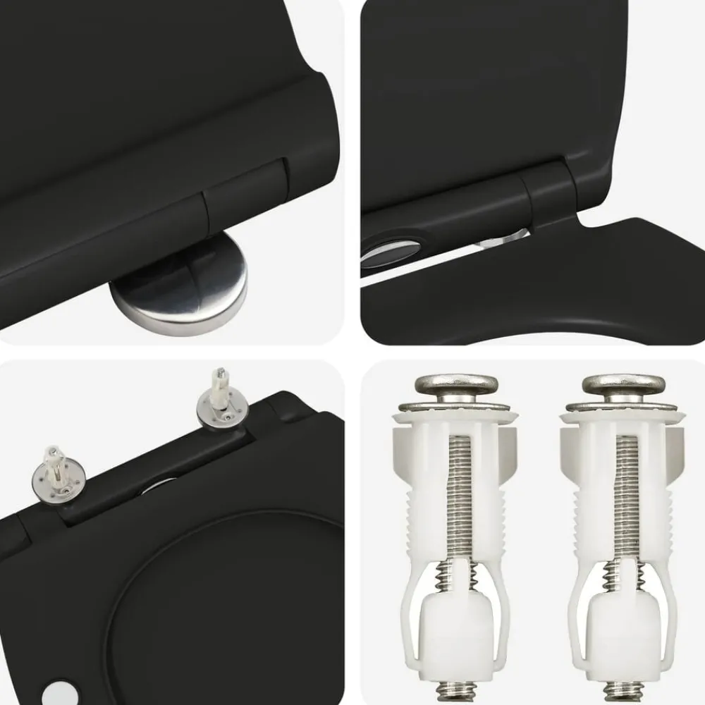 vidaXL Fontanería-Asiento de WC 47 x 37,5 x 3,8 cm Duroplast